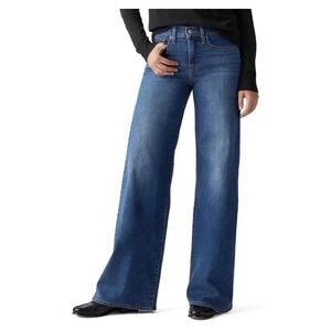 NWT Levis 318 Shaping Wide Leg Jeans Womens Clever Girl Medium Wash Blue 29